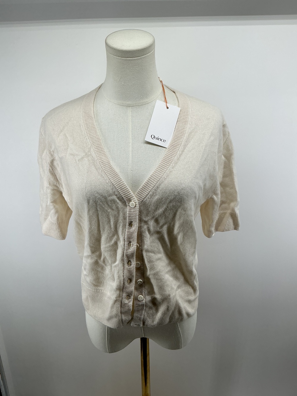 Mongolian Cashmere Short Sleeve Cardigan